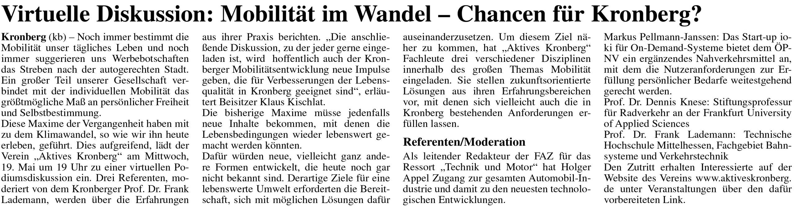 KB 210512 - Virtuelle Diskussion- Mobilität im Wandel